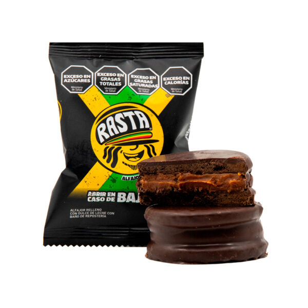 Rasta Alfajores - Filled with Caramel Spread and Covered in Chocolate 12 x 6 x 2,46 oz. - Image 3