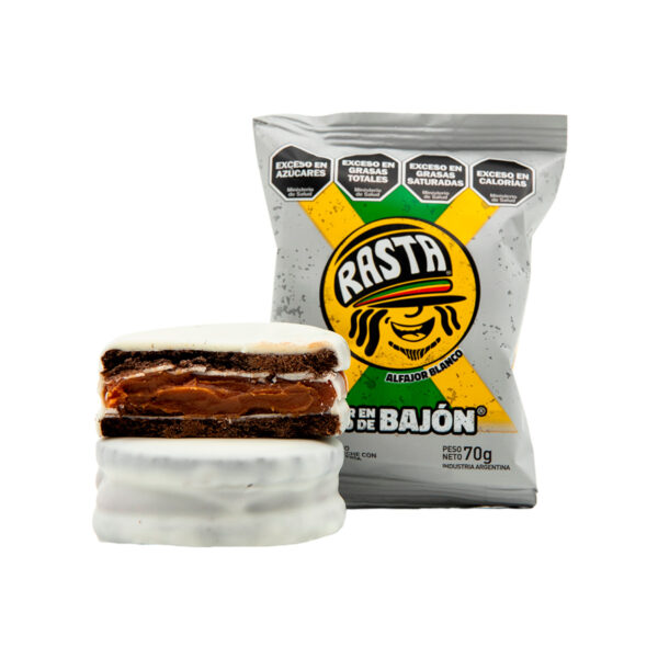 Rasta Alfajores - Filled with Caramel Spread and Covered in White Chocolate 12 x 6 x 2,46 oz. - Image 3