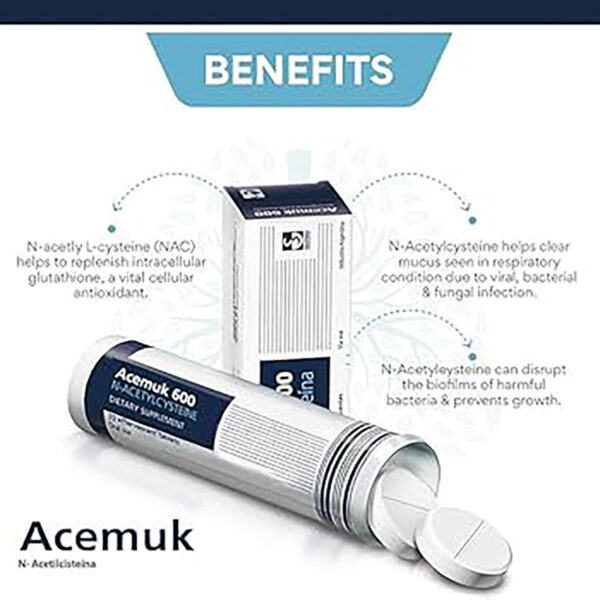 Dietary Supplement - Acemuk 600 - 1un. X 80 g. - Image 2