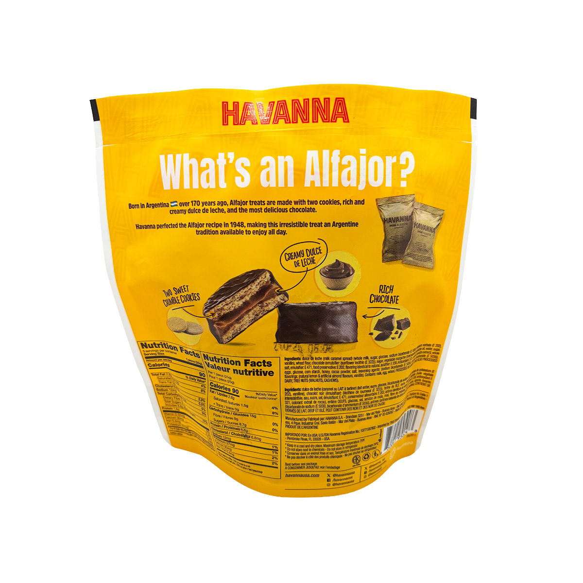 Havanna Mini Alfajores - Chocolate 10 x 5 x 0.88 oz. - Image 2