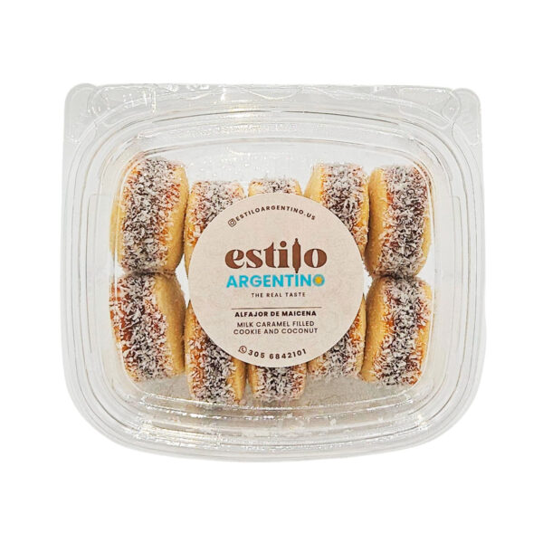 Mini Alfajor Cornstarch Cookies Filled with Caramel Spread Estilo Argentino 1 x 6,17 oz.