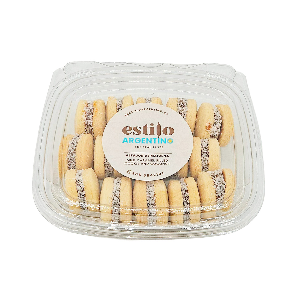 Mini Bites Alfajor Cornstarch Cookies Filled with Caramel Spread Estilo Argentino 1 x 5,29 oz. - Image 2