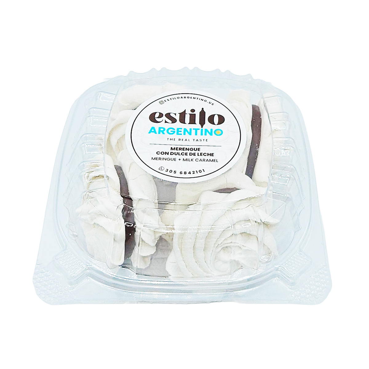 Mini Meringue Cookies Filled with Caramel Spread Estilo Argentino 1 x 4,93 oz. - Image 2