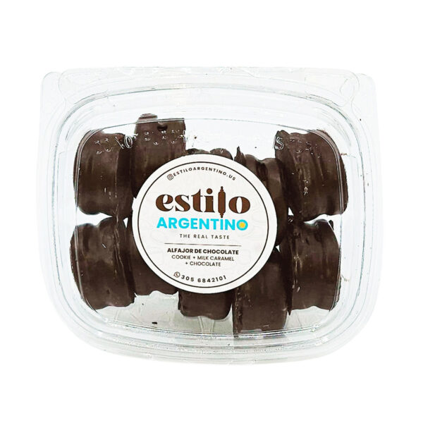 Mini Chocolate Cookies Filled with Caramel Spread Estilo Argentino 1 x 8,46 oz.