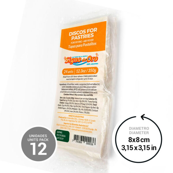 Turnover Shells for Pastries 24 x 12,34 oz.