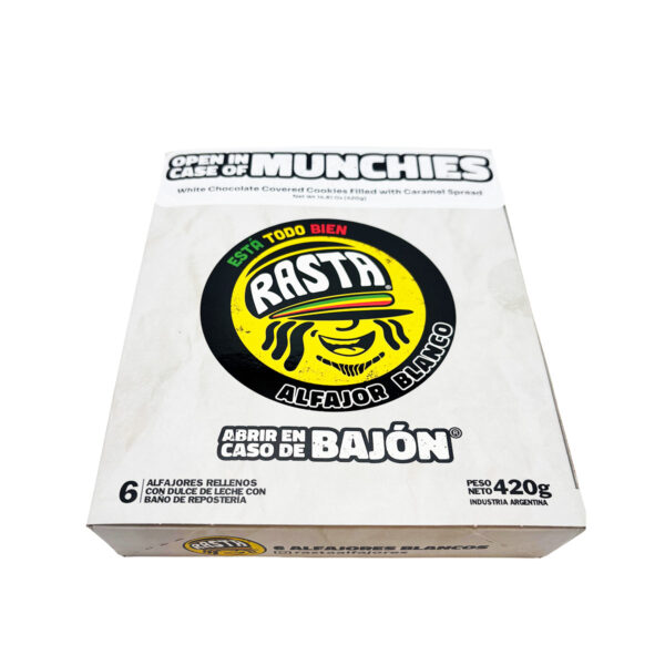 Rasta Alfajores - Filled with Caramel Spread and Covered in White Chocolate 12 x 6 x 2,46 oz.