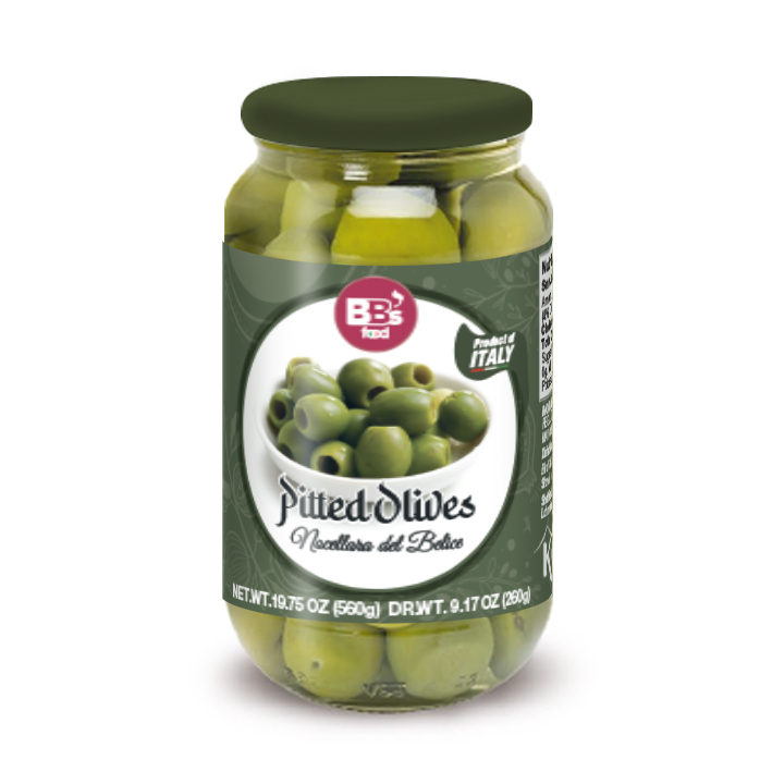 Pitted Green Olives Nocellara del Belice 6 x 19.75 oz.