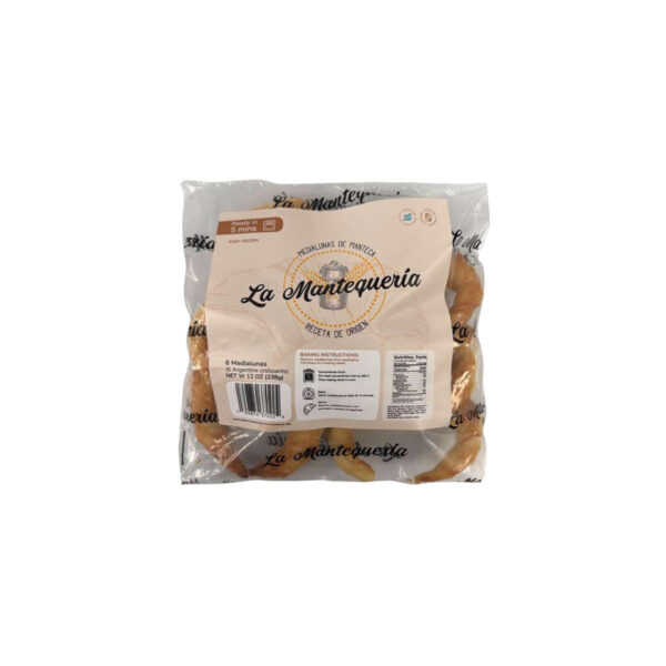 Pre-cooked Sweet Medialuna -  La Mantequeria 10 x 6 units/bag