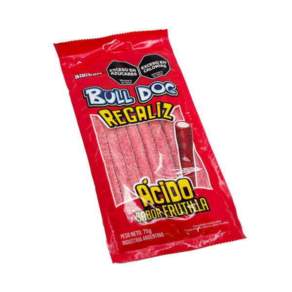 Sour Strawberry Candy- Bull Dog. -  1un. x 2.64 oz.