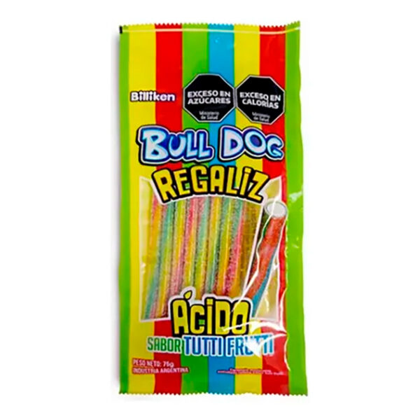 Sour Tutti Frutti Candy- Bull Dog. -  1un. x 2.64 oz.