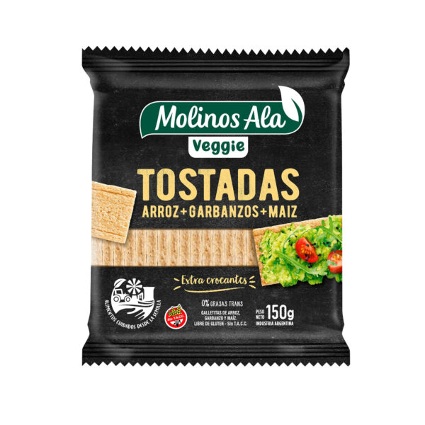 Molinos Ala Veggie Rice, Chickpeas,and Peanuts Toasts 24 x 5.3 oz.