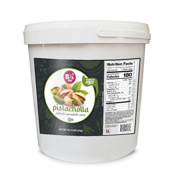Pistachotta 20% Pistachio Sweet Spreadable Cream 8.8 lbs.