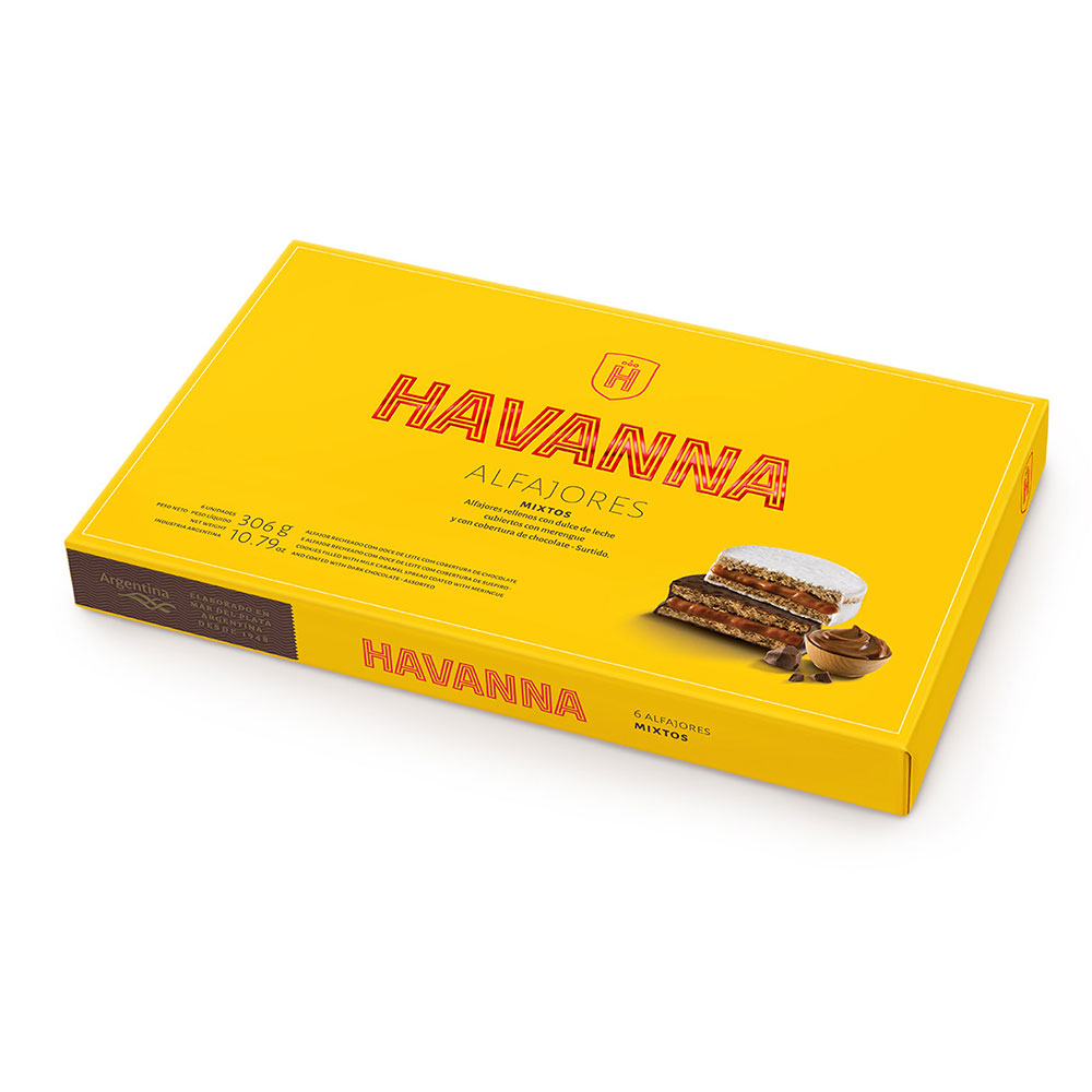 Havanna Mixed Alfajores - Chocolate and Meringue 12 x 6 x 1,80 oz.