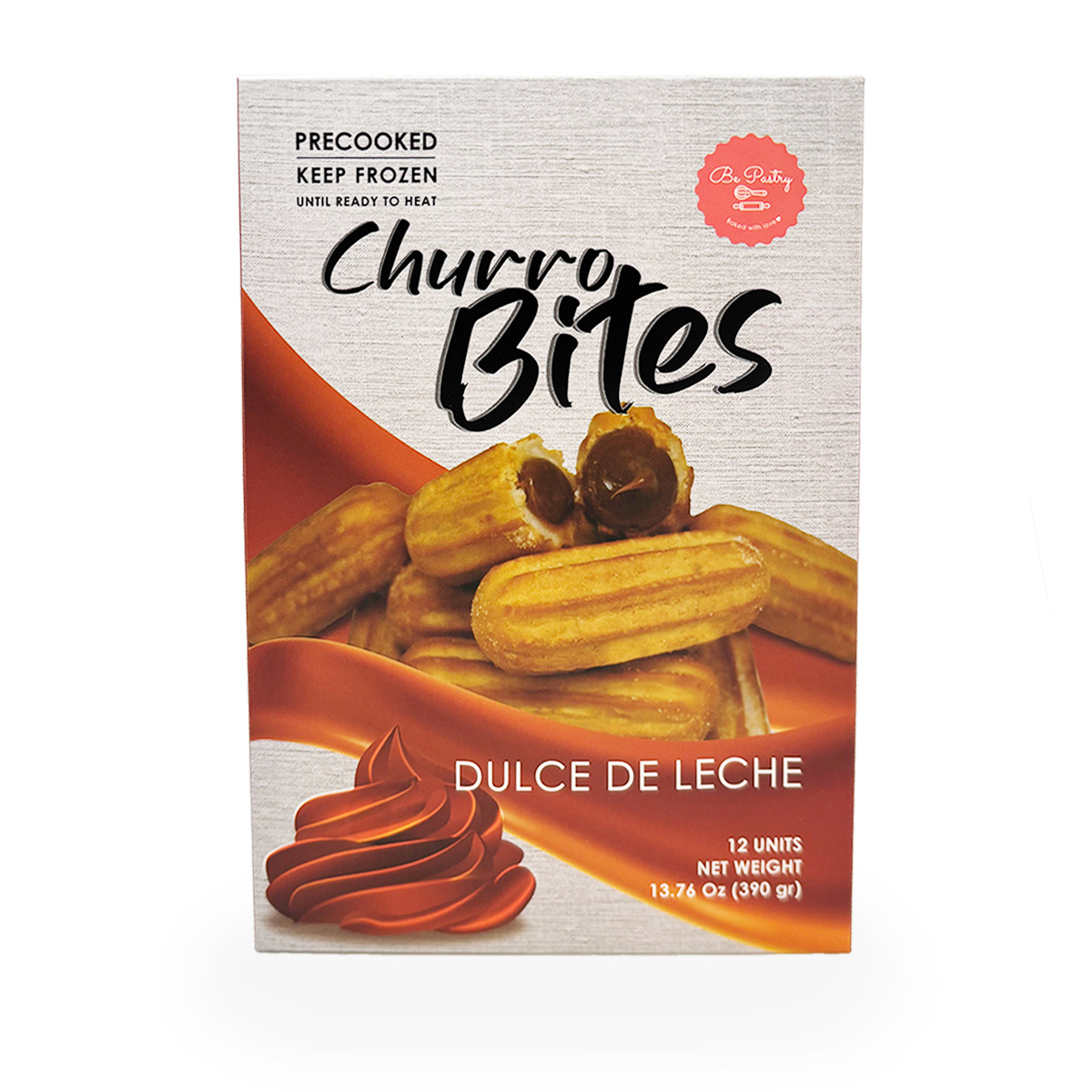 Be Pastry Frozen Churros Filled with Dulce de Leche 9 x 13.75 oz.