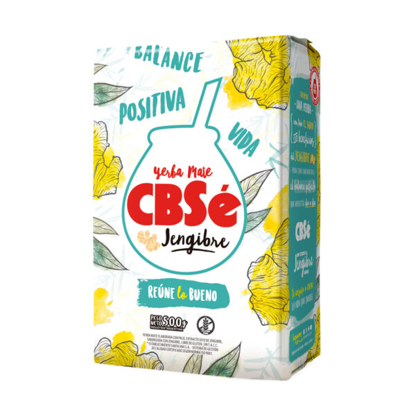 Yerba Mate Tea CBSé ginger 12 x 17.64 oz.
