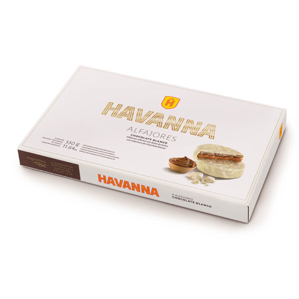 Havanna Alfajores -Filled with Caramel Spread and Covered in White Cholotate 12 x 6 x 1,94 oz.