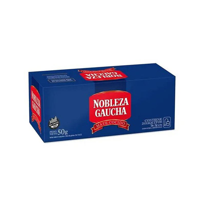 Yerba Mate Tea in Bags Nobleza Gaucha 10 x 25 bag.