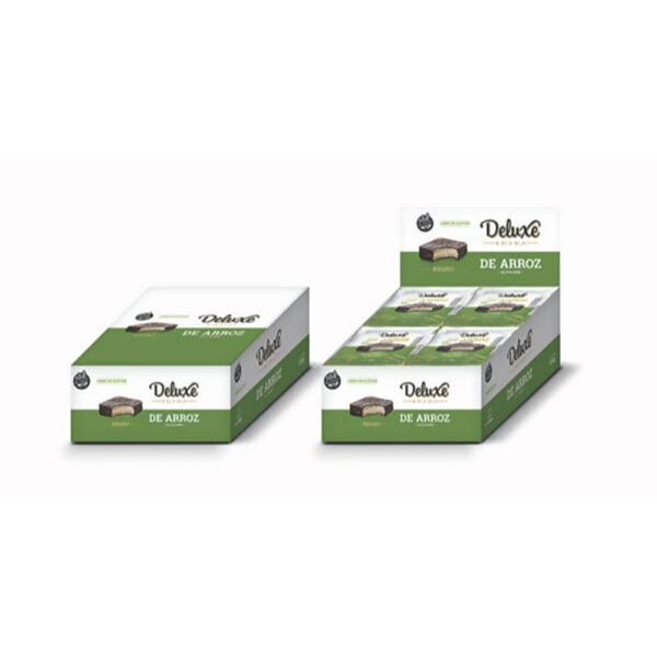 Deluxe Alfajor Rice Cakes Filled with Lemon and Covered in Dark Chocolate Box 12 x 0.98 oz.