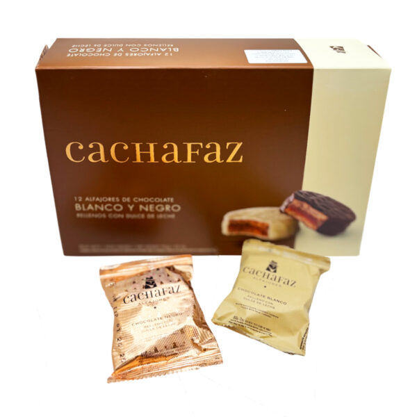 Cachafaz Mixed Alfajores - Chocolate and White Chocolate 6 x 12 x 2.16 oz.