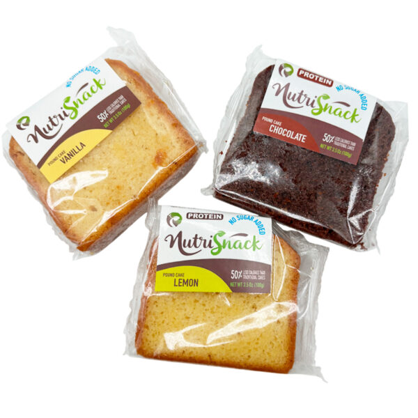 Nutrisnack Lemon Chocolate and Vanilla Mix Pound Cake (No Sugar Added) 20 x 3.5 oz.