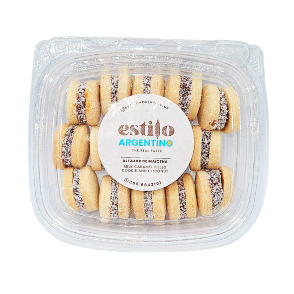 Mini Bites Alfajor Cornstarch Cookies Filled with Caramel Spread Estilo Argentino 1 x 5,29 oz.