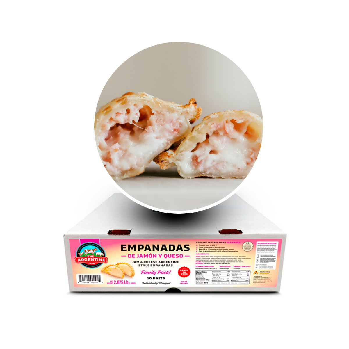 Cheese and Ham Empanada 10 x 3,53 oz.