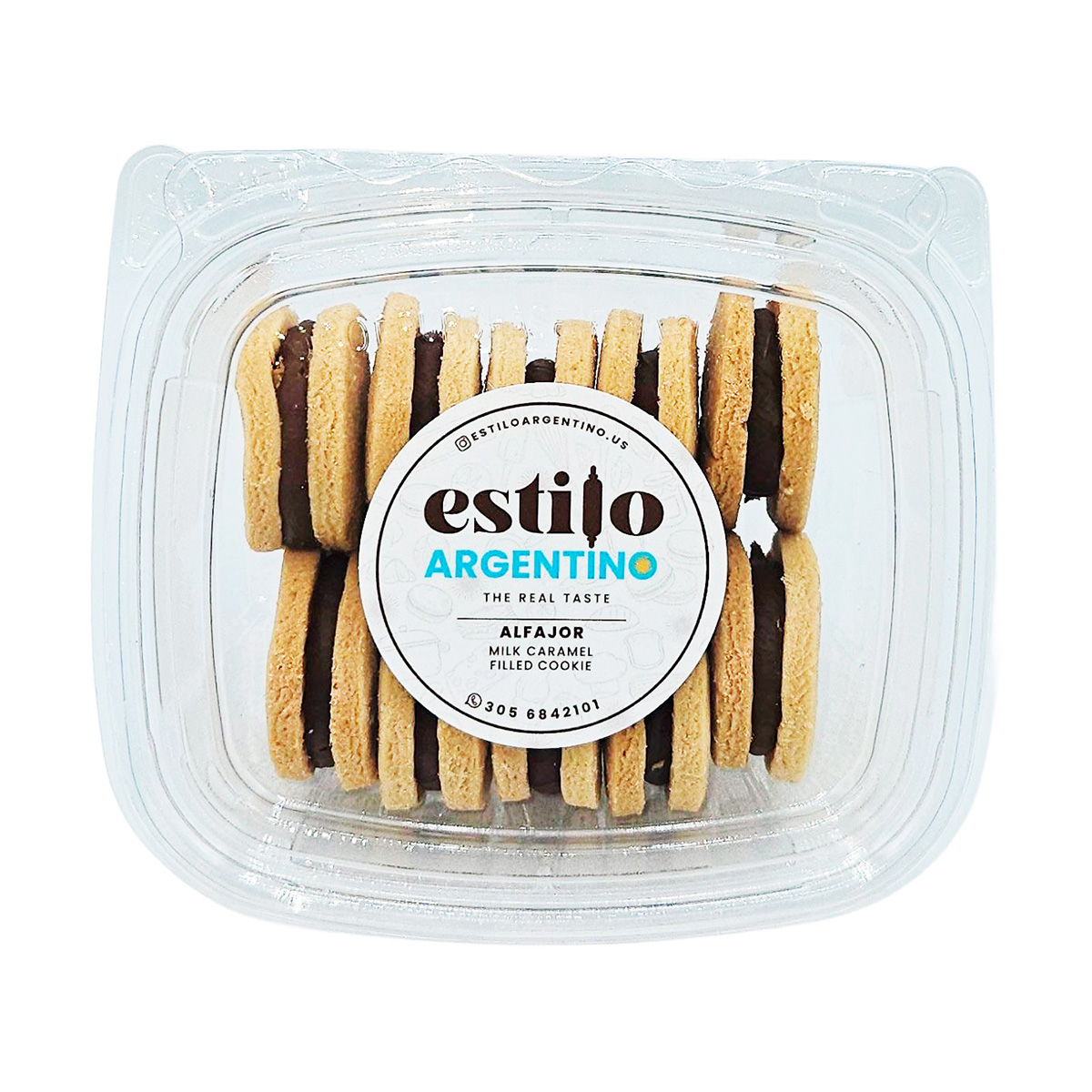 Mini Sable Cookies Filled with Caramel Spread Estilo Argentino 1 x 5,29 oz.