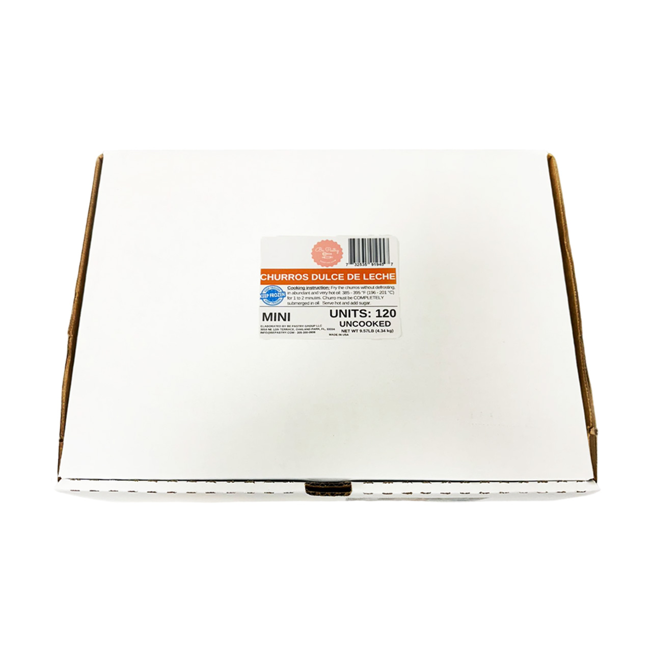 Be Pastry Uncooked Churros Filled with Dulce de Leche 120 x 1.24 oz. - Image 2