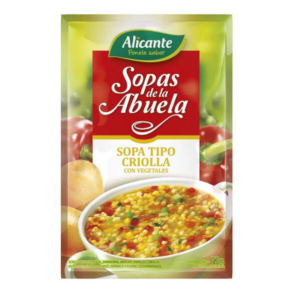 Vegetable Dehydrated Soup 10 x 2,47 oz.