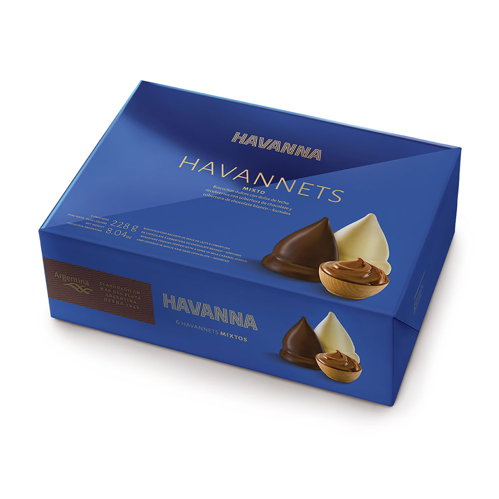 White and Dark Chocolate Havannets 15 x 6 x 1,34 oz.