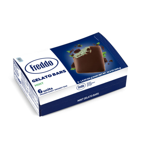 Freddo Ice Cream -Mint Frozen Dairy Dessert Bars 8 x 6 x 1.76 oz.