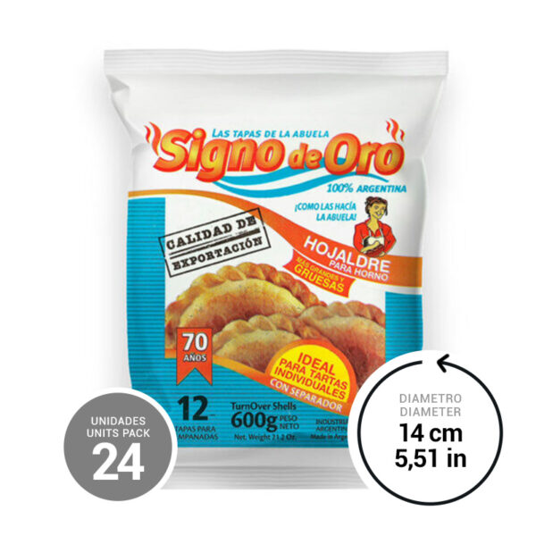 Turnover Shells for Baking Signo de Oro 24 x 21,16 oz.
