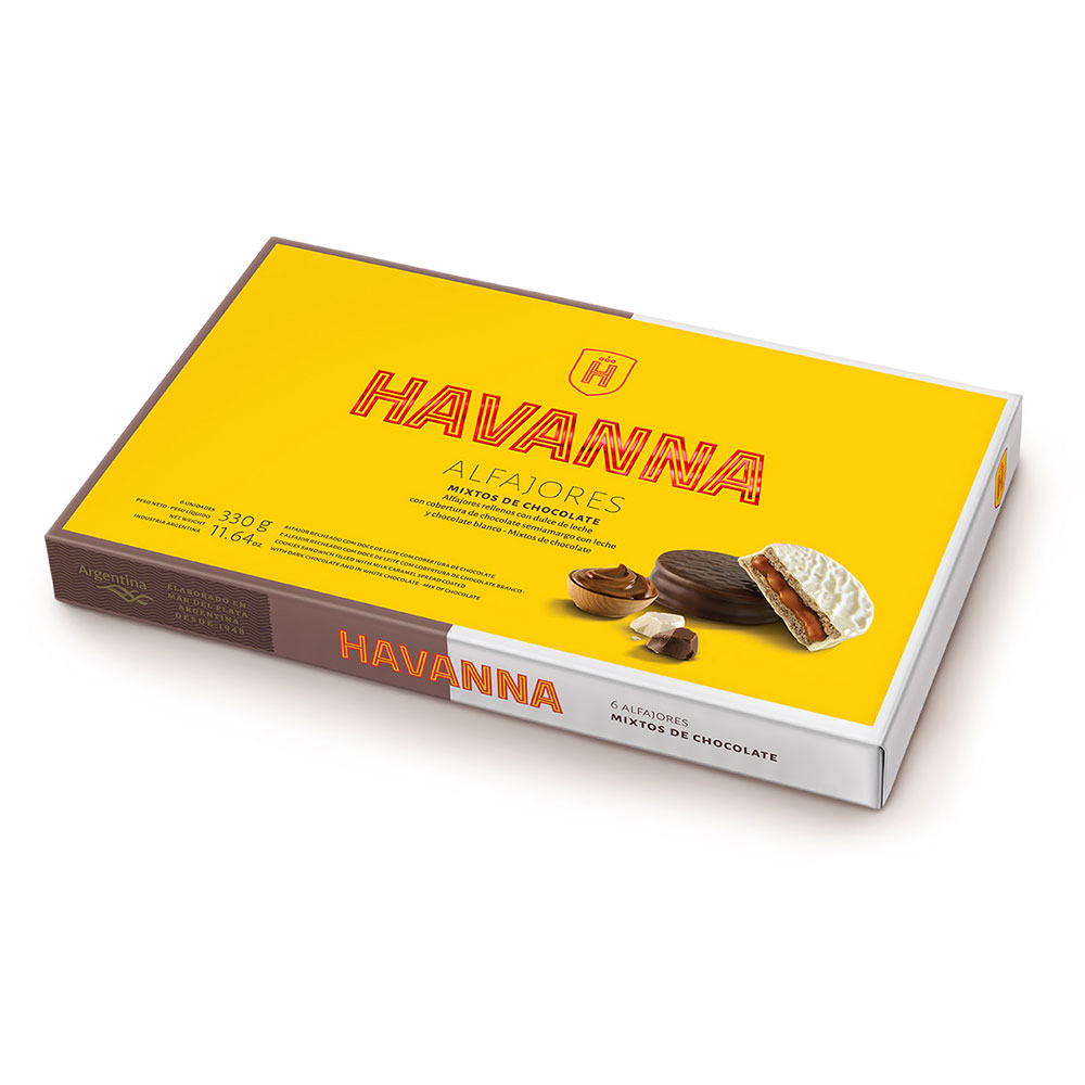 Havanna Mixed Alfajores - Chocolate and White Chocolate 12 x 6 x 1,80 oz.