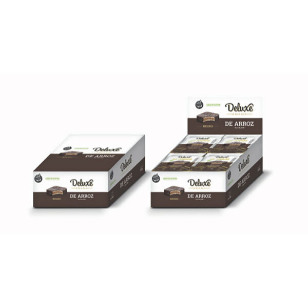 Deluxe Alfajor Rice Cakes Filled with Caramel and Covered in Dark Chocolate Box 12 x 0.98 oz.
