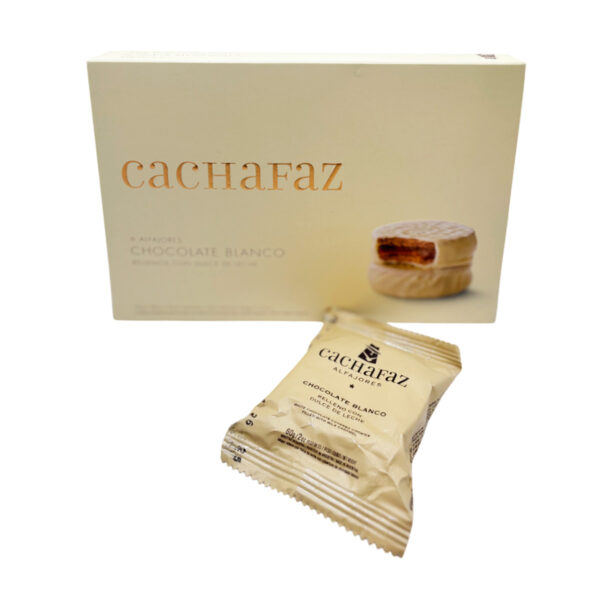 Cachafaz Alfajores - Filled with Caramel Spread and Covered in White Chocolate 12 x 6 x 2,16 oz.