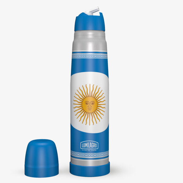 Argentinian Flag Stainless Steel Thermo Lumilagro x Unit.