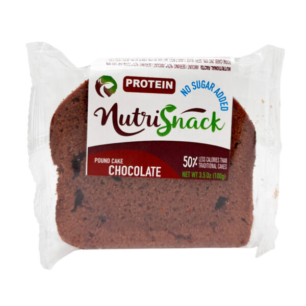 Nutrisnack Chocolate Pound Cake (No Sugar Added) 20 x 3.5 oz.