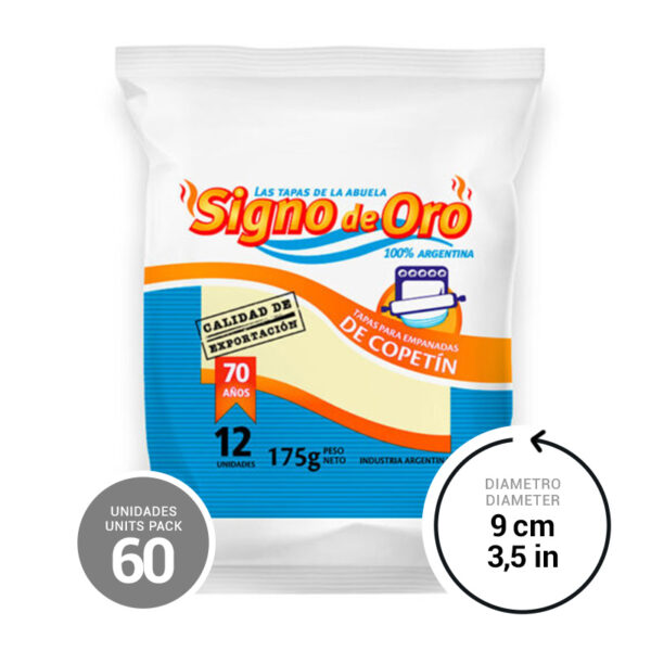 Small Turnover Shells for Baking Signo de Oro 60 x 6,17 oz.