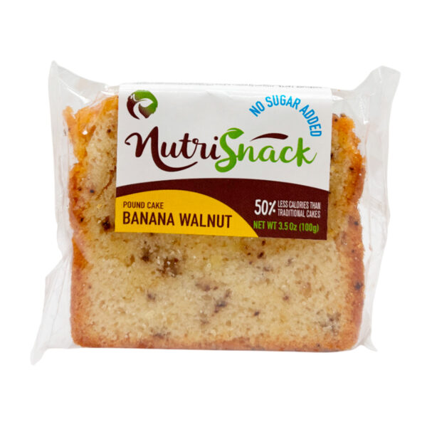Nutrisnack Banana and Walnut Pound Cake (No Sugar Added) 20 x 3.5 oz.
