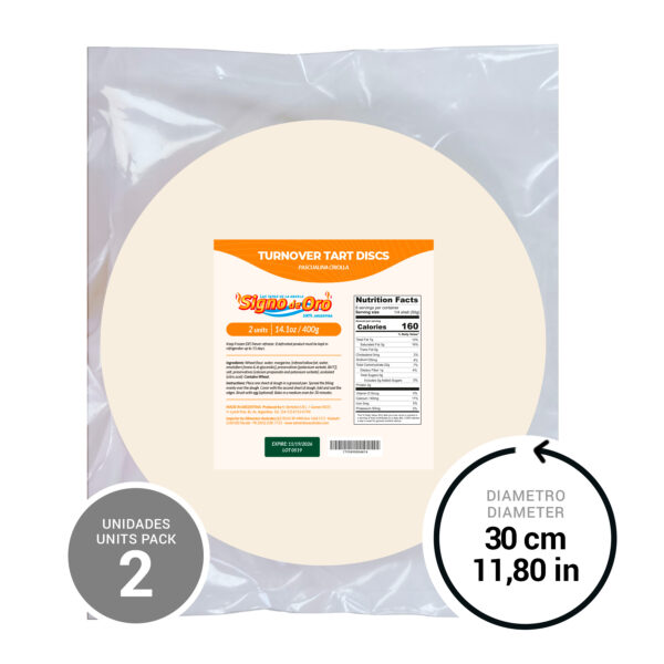 Turnover Tarts Shells for Baking or Frying Signo de Oro 30 x 14,11 oz.