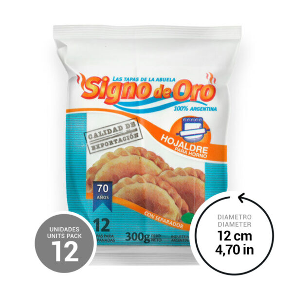 Turnover Shells for Baking Signo de Oro 30 x 10,58 oz.