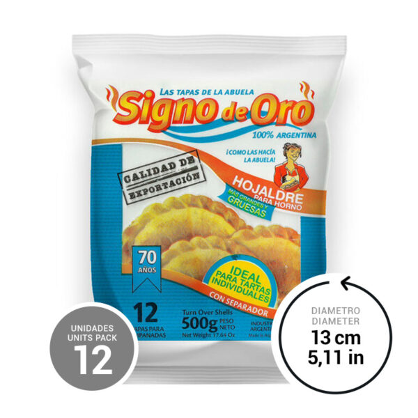 Turnover Shells for Baking Signo de Oro 24 x 17,64 oz.