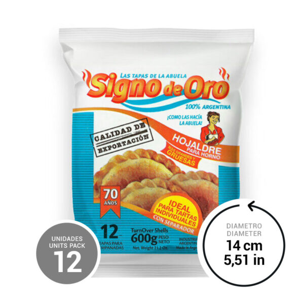 Turnover Shells for Baking Signo de Oro 24 x 21,16 oz.