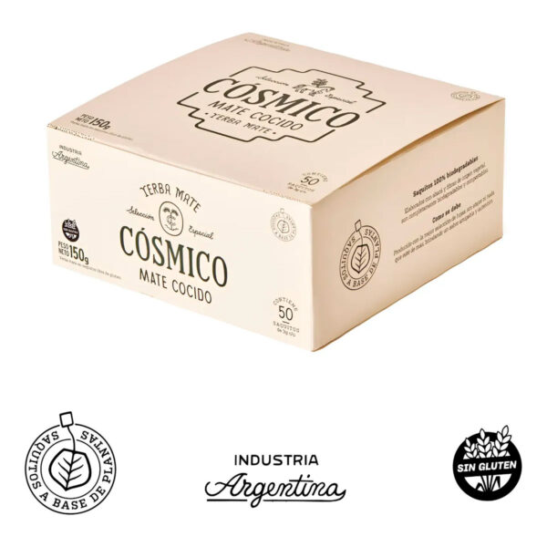 Yerba Mate Tea in Bags Cósmico 5 x 50 bag.