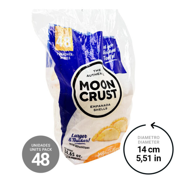 Turnover Shells for Baking or Frying Moon Crust 6 x 5.29 lb (48u x pack) For Food Service