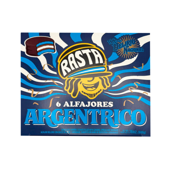Rasta Alfajores Argentrico - Filled with Caramel Spread and Meringue 10 x 6 x 3,52 oz.