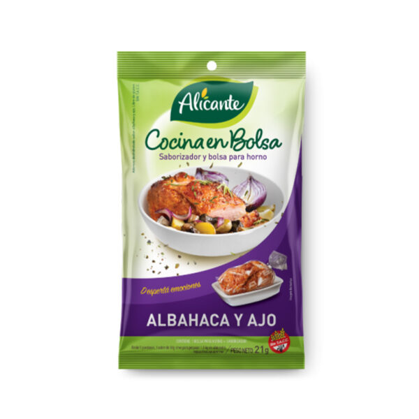 Basil and Garlic Oven Bag with Seasoning Mix - Alicante - 10 x 0.74 oz.