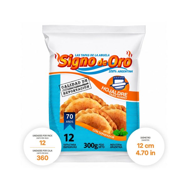 Turnover Shells for Baking Signo de Oro 30 x 10,58 oz.