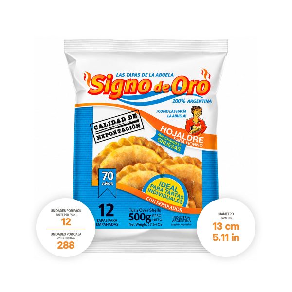 Turnover Shells for Baking Signo de Oro 24 x 17,64 oz.