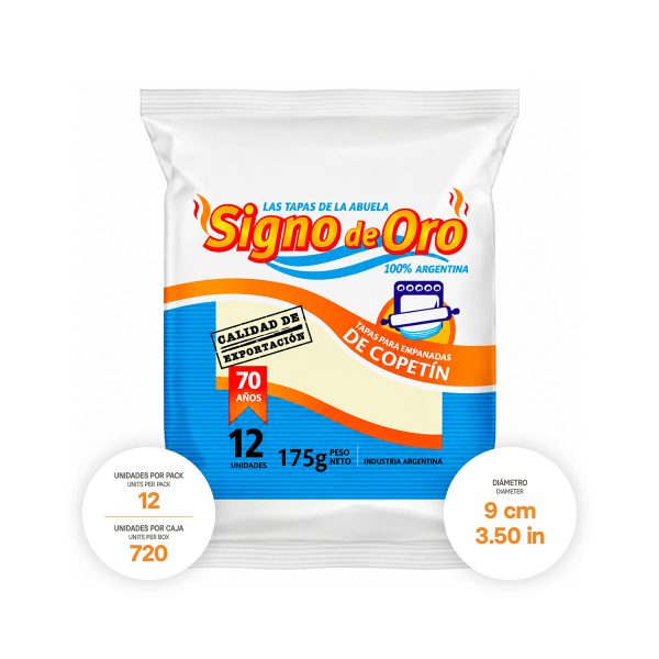 Small Turnover Shells for Baking Signo de Oro 60 x 6,17 oz.
